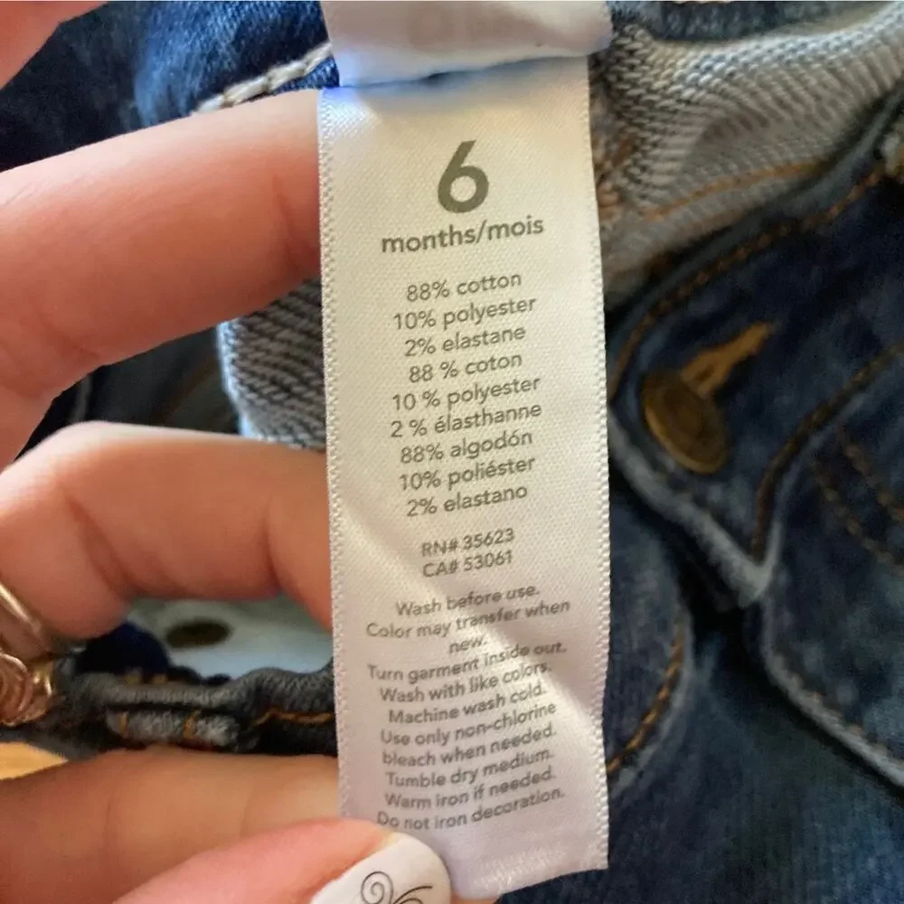 Carter's Straight Cut Baby Jeans, Size 6M